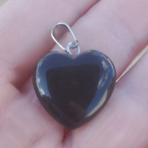 New Black Onyx Heart Shaped Pendant.